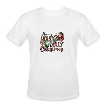 Have Holly Dolly Christmas - Men's Moisture Wicking Performance T-Shirt - white - Front - Jackson (183cm)