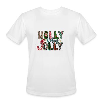Holly Vibes Jolly - Men's Moisture Wicking Performance T-Shirt - white - Front - Jackson (183cm)