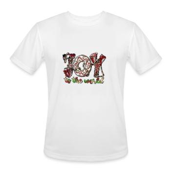 Joy To The World - Men's Moisture Wicking Performance T-Shirt - white - Front - Jackson (183cm)
