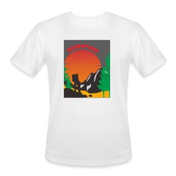 Mountain Adventure Clip Art - Men's Moisture Wicking Performance T-Shirt - white - Front - Jackson (183cm)