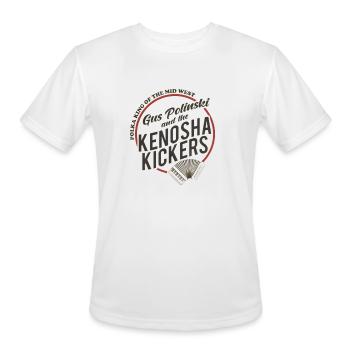 Kenosha Kickers the Polka King of the Midwest - Men's Moisture Wicking Performance T-Shirt - white - Front - Jackson (183cm)