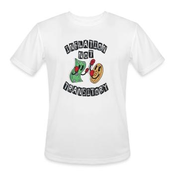 Inflation Is Not Transitory Bitcoin Vs Dollar - Men's Moisture Wicking Performance T-Shirt - white - Front - Jackson (183cm)