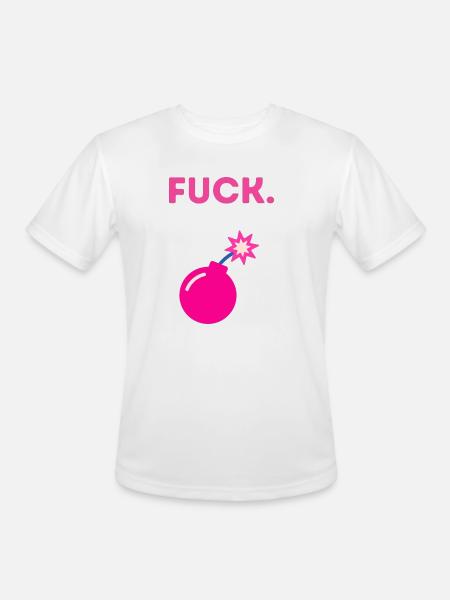 hot pink bomba - Men's Moisture Wicking Performance T-Shirt - white