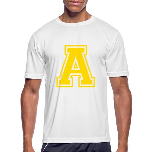 Letter A – Capital Athletic Alphabet Monogram - Men's Moisture Wicking Performance T-Shirt