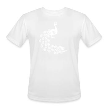 Peacock - Men's Moisture Wicking Performance T-Shirt - white - Front - Jackson (183cm)