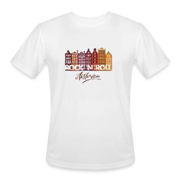 ROCK N ROLL AMSTERDAM - Men's Moisture Wicking Performance T-Shirt - white - Front - Jackson (183cm)
