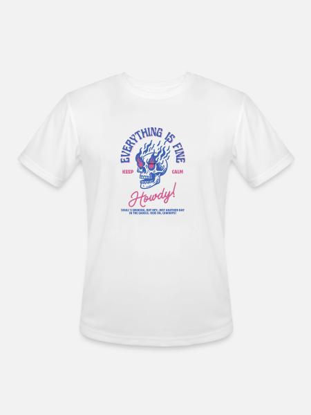 everything is fine - Men's Moisture Wicking Performance T-Shirt - white