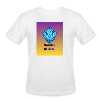 Progress Matters Emblem - Men's Moisture Wicking Performance T-Shirt - white - Front - Jackson (183cm)