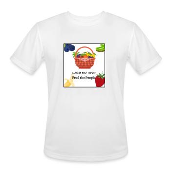 vegan and fruit - Men's Moisture Wicking Performance T-Shirt - white - Front - Jackson (183cm)