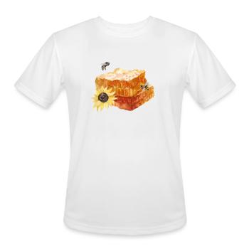 bee paradise - Men's Moisture Wicking Performance T-Shirt - white - Front - Jackson (183cm)