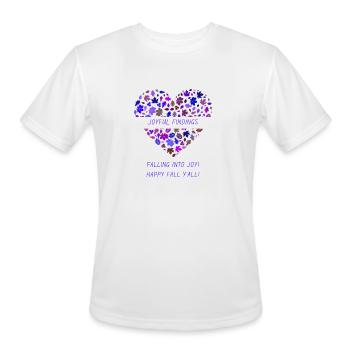 Falling in to Joy - Men's Moisture Wicking Performance T-Shirt - white - Front - Jackson (183cm)