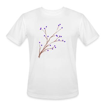 Branch Of Mistles With Purple Berrys For Christmas - Men's Moisture Wicking Performance T-Shirt - white - Front - Jackson (183cm)