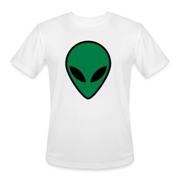 Alien Face - Men's Moisture Wicking Performance T-Shirt - white - Front - Jackson (183cm)