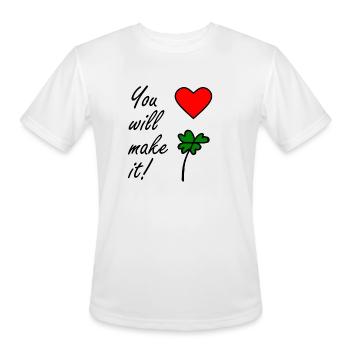 You will make it - Men's Moisture Wicking Performance T-Shirt - white - Front - Jackson (183cm)