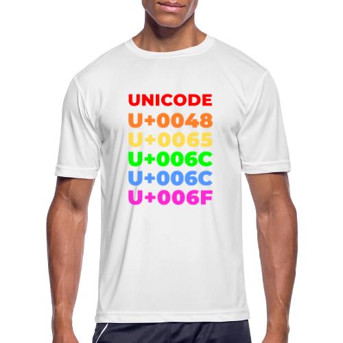 Hello, in unicode - Men's Moisture Wicking Performance T-Shirt