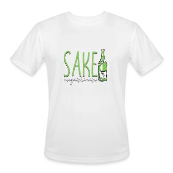 Sake Onegaishimasu Sake Please Sake Lover Japanese - Men's Moisture Wicking Performance T-Shirt - white - Front - Jackson (183cm)