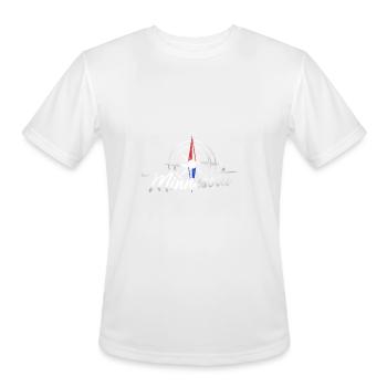 Compass Minnesota Design for proud Minnesotans - Men's Moisture Wicking Performance T-Shirt - white - Front - Jackson (183cm)