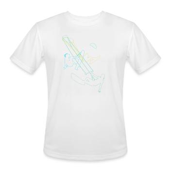 Kitesurf t shirt Kite Surfing Gifts Kite Surf R4D - Men's Moisture Wicking Performance T-Shirt - white - Front - Jackson (183cm)