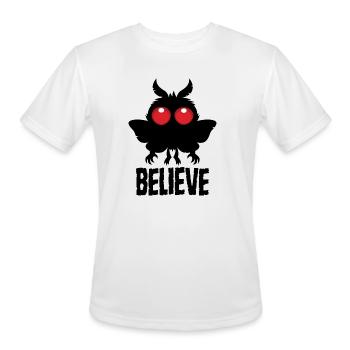 Believe In The Mysterious Mothman - Men's Moisture Wicking Performance T-Shirt - white - Front - Jackson (183cm)