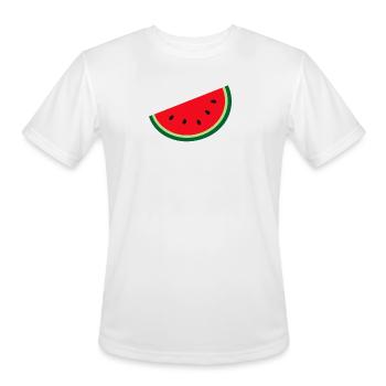 Watermelon Slice Pop Art - Men's Moisture Wicking Performance T-Shirt - white - Front - Jackson (183cm)