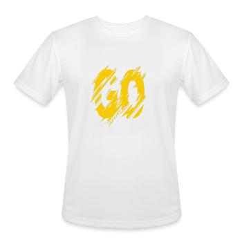 go away - Men's Moisture Wicking Performance T-Shirt - white - Front - Jackson (183cm)