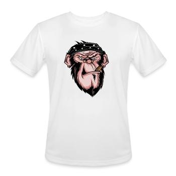 Cigar I Monkey I Smoke I Smoking - Men's Moisture Wicking Performance T-Shirt - white - Front - Jackson (183cm)