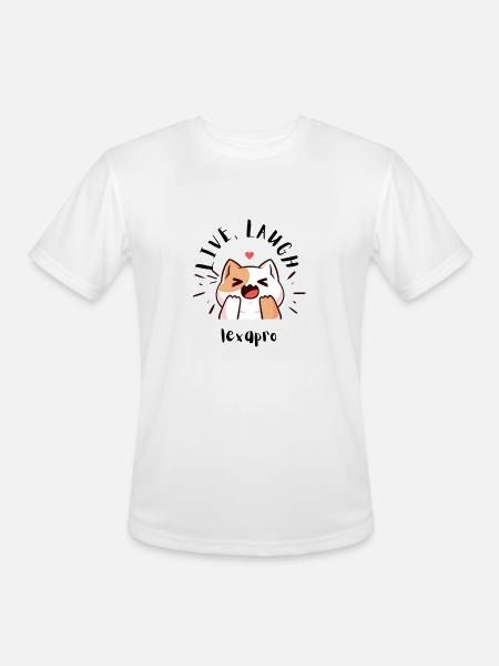 Live Laugh - Men's Moisture Wicking Performance T-Shirt - white