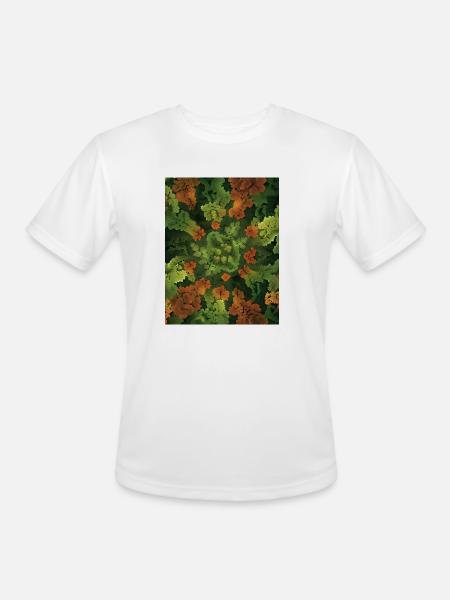 Fractal forest - Men's Moisture Wicking Performance T-Shirt - white