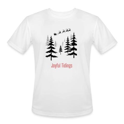 Joyful Tidings Christmas T-Shirt - Men's Moisture Wicking Performance T-Shirt