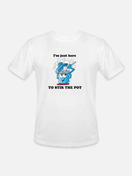 Stir The Pot - Men's Moisture Wicking Performance T-Shirt - white