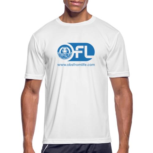 Observations from Life Logo with Web Address - Men's Moisture Wicking Performance T-Shirt