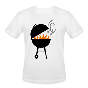 Grill - Men's Moisture Wicking Performance T-Shirt - white - Front - Jackson (183cm)