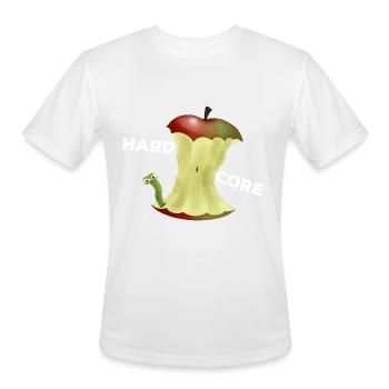 Apple core worm hard core - Men's Moisture Wicking Performance T-Shirt - white - Front - Jackson (183cm)