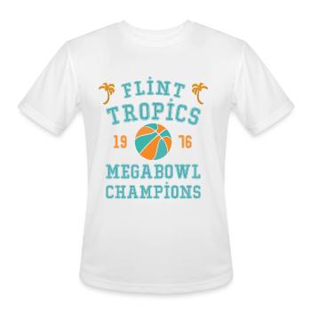 Flint Tropics Megabowl Champions - Men's Moisture Wicking Performance T-Shirt - white - Front - Jackson (183cm)