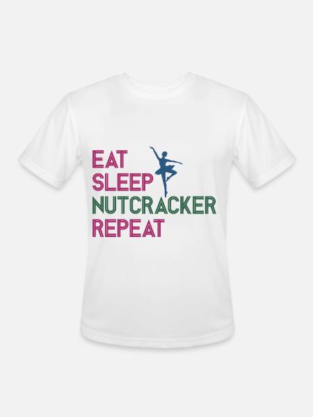 Eat Sleep Nutcracker Repeat - Men's Moisture Wicking Performance T-Shirt - white
