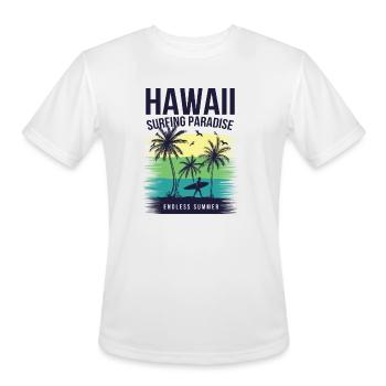 Hawaii Paradise - Men's Moisture Wicking Performance T-Shirt - white - Front - Jackson (183cm)