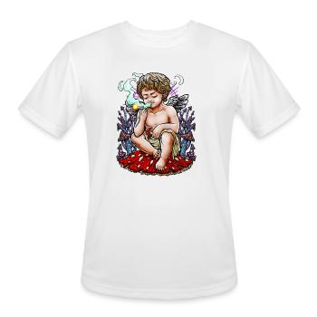 holy weed cupid - Men's Moisture Wicking Performance T-Shirt - white - Front - Jackson (183cm)