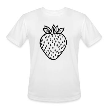 Strawberry Fruit Berries - Men's Moisture Wicking Performance T-Shirt - white - Front - Jackson (183cm)
