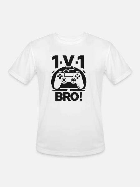 1v1 Bro - Men's Moisture Wicking Performance T-Shirt - white
