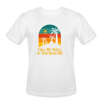 Call My Shell if You Need Me Beach Friends Ocean - Men's Moisture Wicking Performance T-Shirt - white - Front - Jackson (183cm)