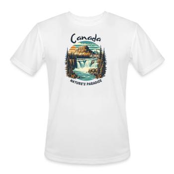 Canada nature's paradise - Men's Moisture Wicking Performance T-Shirt - white - Front - Jackson (183cm)