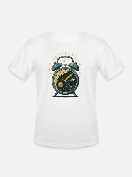 Alarm Clock Galaxy - Men's Moisture Wicking Performance T-Shirt - white