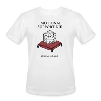 Emotional Support Die Please Do Not Touch - Men's Moisture Wicking Performance T-Shirt - white - Front - Jackson (183cm)