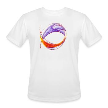 When Chaos Learned to Dream – Fractal Art - Men's Moisture Wicking Performance T-Shirt - white - Front - Jackson (183cm)