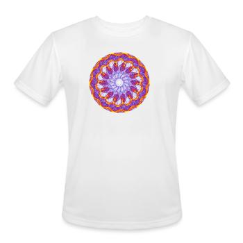 Solar Echo – At the Heart of Light – Fractal Art - Men's Moisture Wicking Performance T-Shirt - white - Front - Jackson (183cm)
