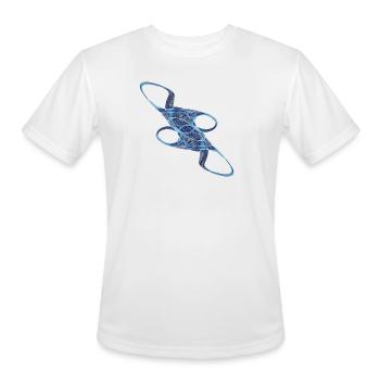 Breath of the Unseen – Mathematical Art - Men's Moisture Wicking Performance T-Shirt - white - Front - Jackson (183cm)
