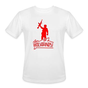 Rising Hero Silhouette with Sword - Men's Moisture Wicking Performance T-Shirt - white - Front - Jackson (183cm)