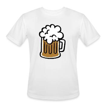 Beer is beer - Men's Moisture Wicking Performance T-Shirt - white - Front - Jackson (183cm)