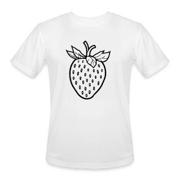 Strawberry Fruit Berries - Men's Moisture Wicking Performance T-Shirt - white - Front - Jackson (183cm)