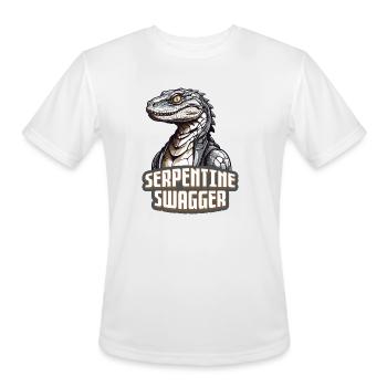 Serpentine Swagger T shirt Design - Men's Moisture Wicking Performance T-Shirt - white - Front - Jackson (183cm)